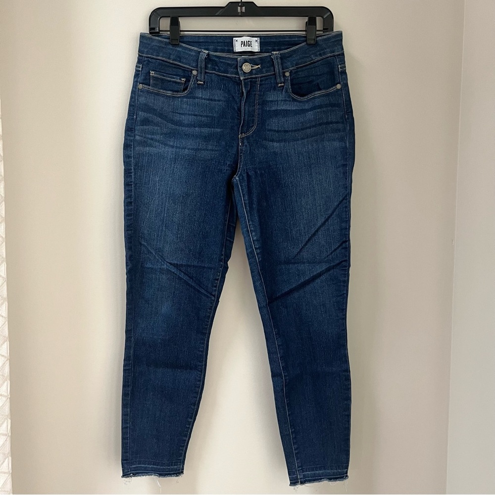 Paige Denim Cropped Blue Jean